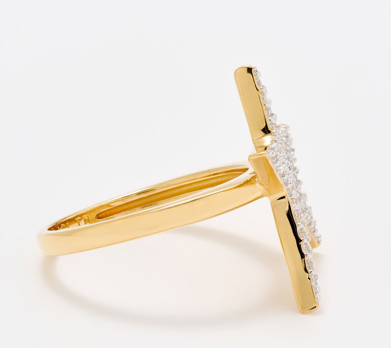 Diamonique x Jennifer Miller Shooting Star Ring, Sterling Silver — View 6