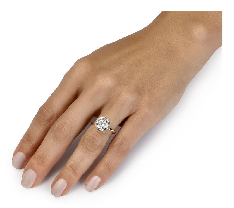 Vida Lab Diamonds 4.00 cttw Solitaire Ring, 14KGold — View 3