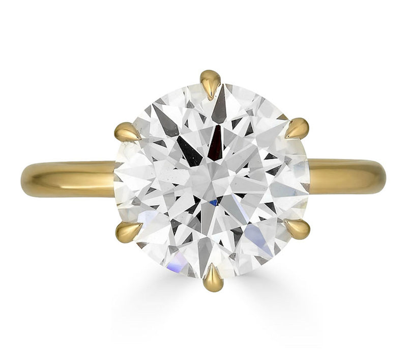 Vida Lab Diamonds 4.00 cttw Solitaire Ring, 14KGold — View 2
