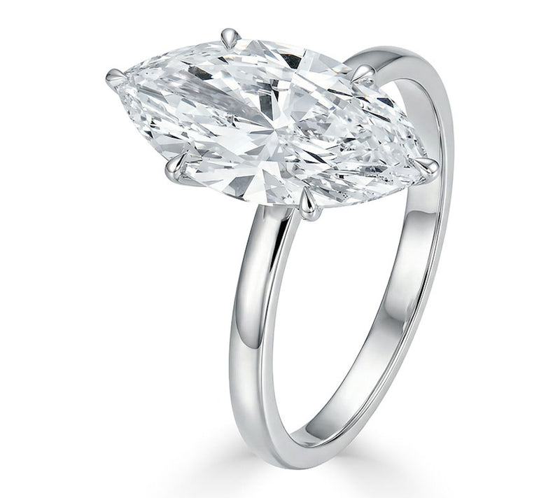 Vida Lab Diamonds 3.00 cttw Marquise Cut Ring,14K White Gold — View 7