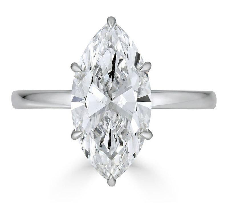 Vida Lab Diamonds 3.00 cttw Marquise Cut Ring,14K White Gold — View 2