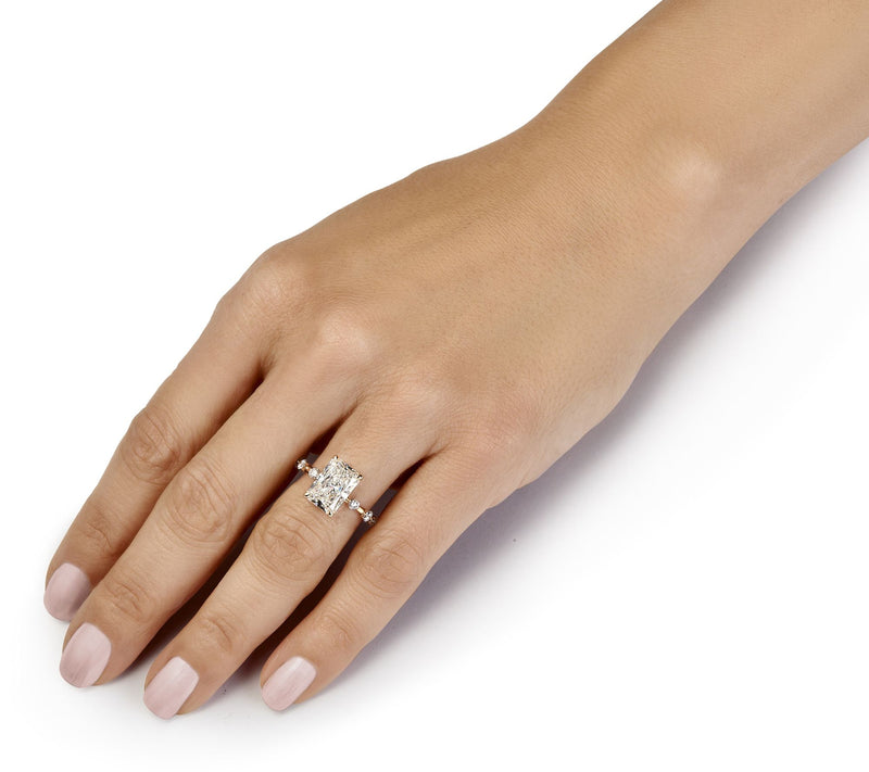Vida Lab Diamonds 3.00 cttw Cushion Cut Ring, 14K White Gold — View 3