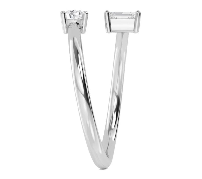 Vida Lab Diamonds 0.50 cttw Wrap Ring, 14K White Gold — View 7