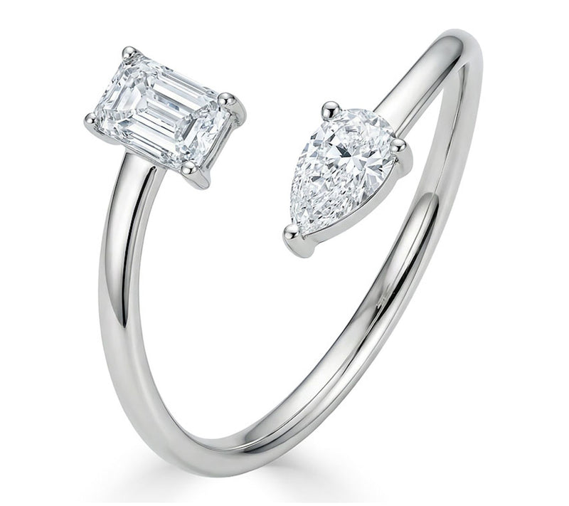 Vida Lab Diamonds 0.50 cttw Wrap Ring, 14K White Gold — Main view