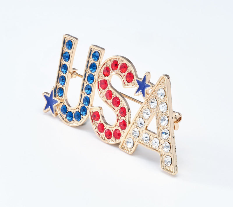 Denim & Co. Choice of Americana Brooch — View 2