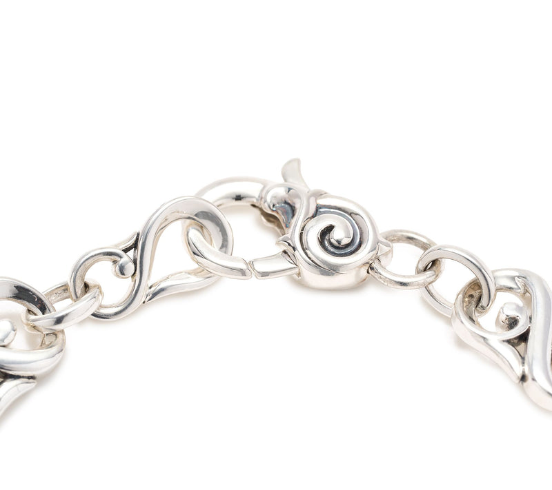 Third Person Sterling Silver Creative Soul Swirl Link Bracelet, 17g — View 2