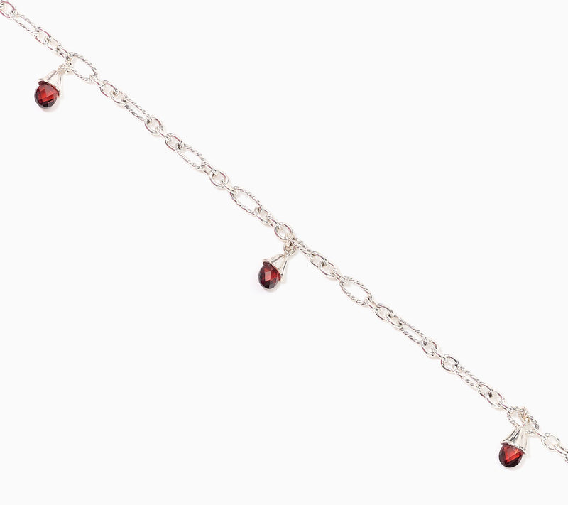 Third Person Sterling Silver Wild Child Briolette Anklet, 5.8g — View 8