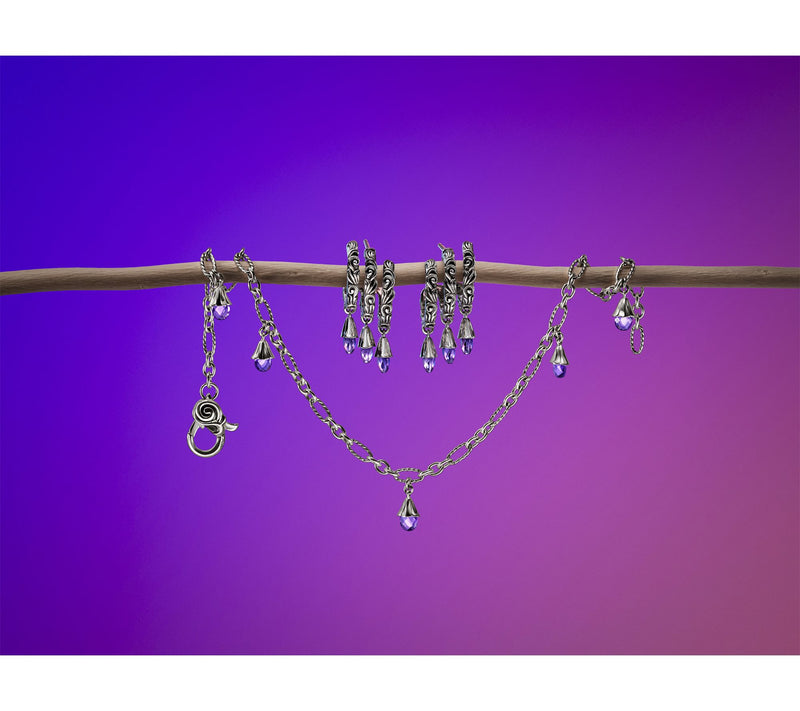 Third Person Sterling Silver Wild Child Briolette Anklet, 5.8g — View 12