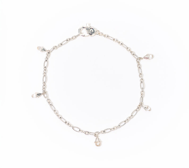 Third Person Sterling Silver Wild Child Briolette Anklet, 5.8g — View 7