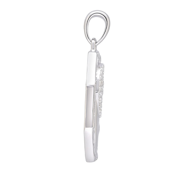 Goddaughters Sterling Topaz Gratitude Rose Medallion Pendant — View 2