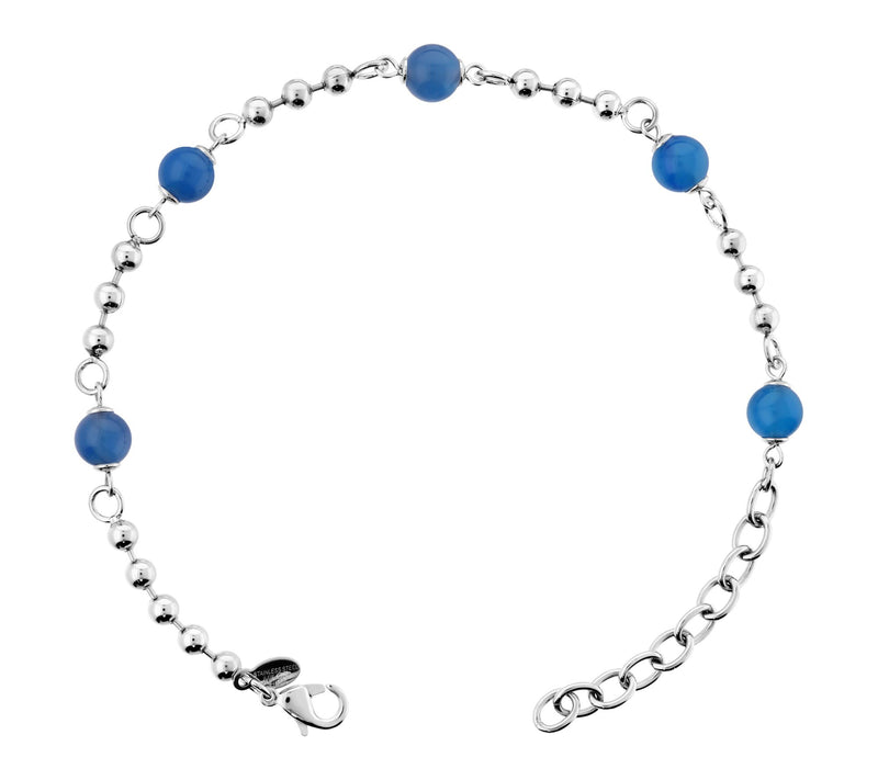 Steel By Design Adjustable Gemstone & Bead Ankle Bracelet — View 6