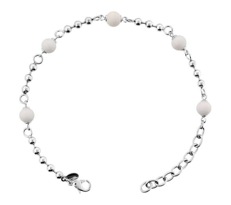 Steel By Design Adjustable Gemstone & Bead Ankle Bracelet — Main view