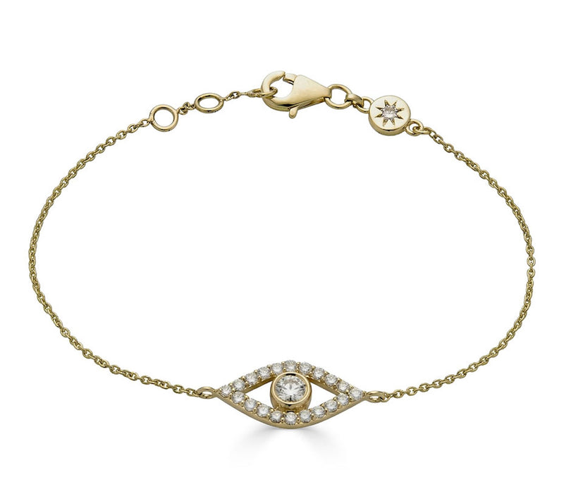 Vida Lab Diamonds 0.55 cttw Evil Eye Bracelet,14K Gold — View 7