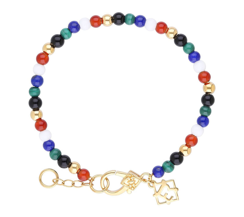 Elyse Ryan 14K Gold Clad Multi-Gemstone BeadedBracelet — View 2