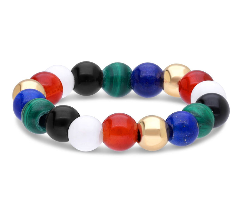 Elyse Ryan 14K Gold Clad Multi-Gemstone BeadedRing — Main view
