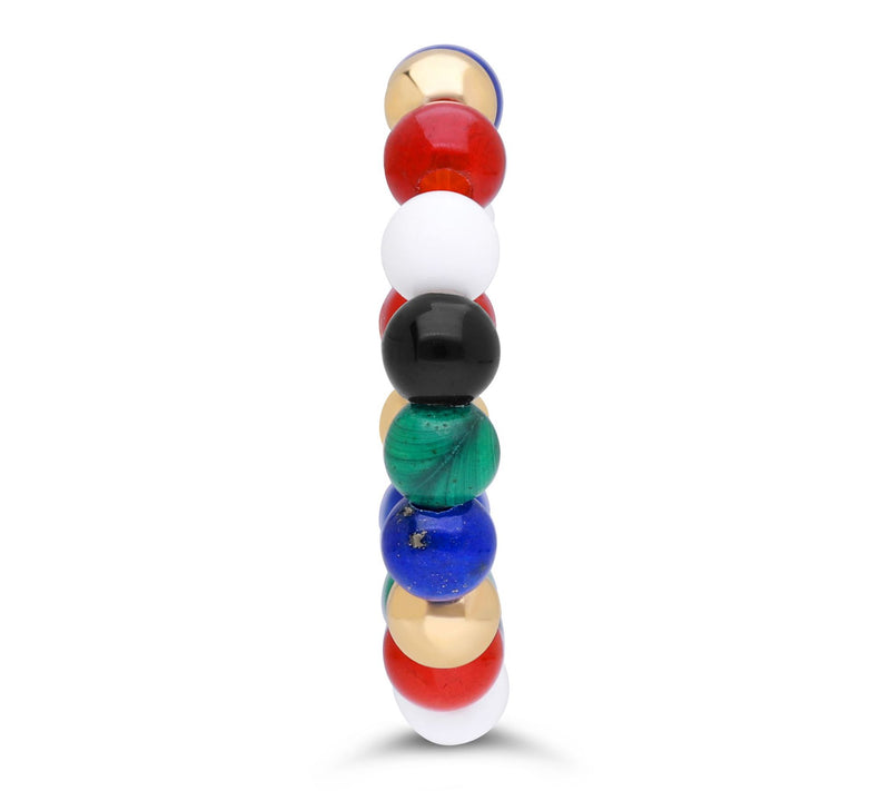 Elyse Ryan 14K Gold Clad Multi-Gemstone BeadedRing — View 3