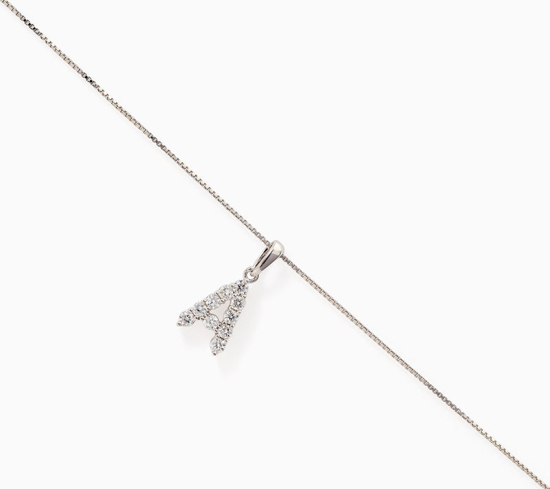 Fire Light Lab Grown Diamond 0.30 cttw Initial Pendant Silver — View 54