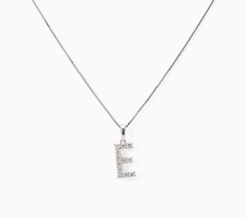 Fire Light Lab Grown Diamond 0.30 cttw Initial Pendant Silver — View 11