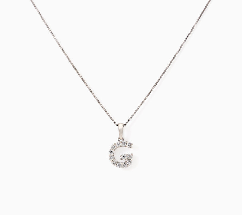 Fire Light Lab Grown Diamond 0.30 cttw Initial Pendant Silver — View 15