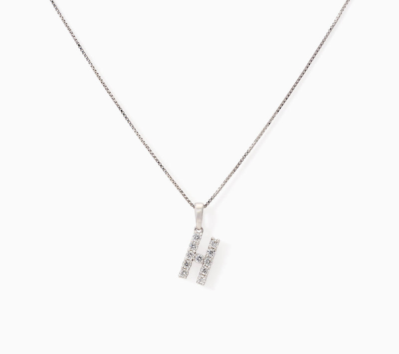 Fire Light Lab Grown Diamond 0.30 cttw Initial Pendant Silver — View 17