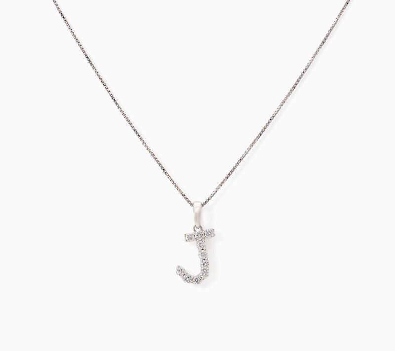 Fire Light Lab Grown Diamond 0.30 cttw Initial Pendant Silver — View 21