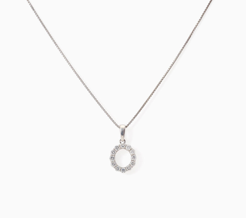 Fire Light Lab Grown Diamond 0.30 cttw Initial Pendant Silver — View 31