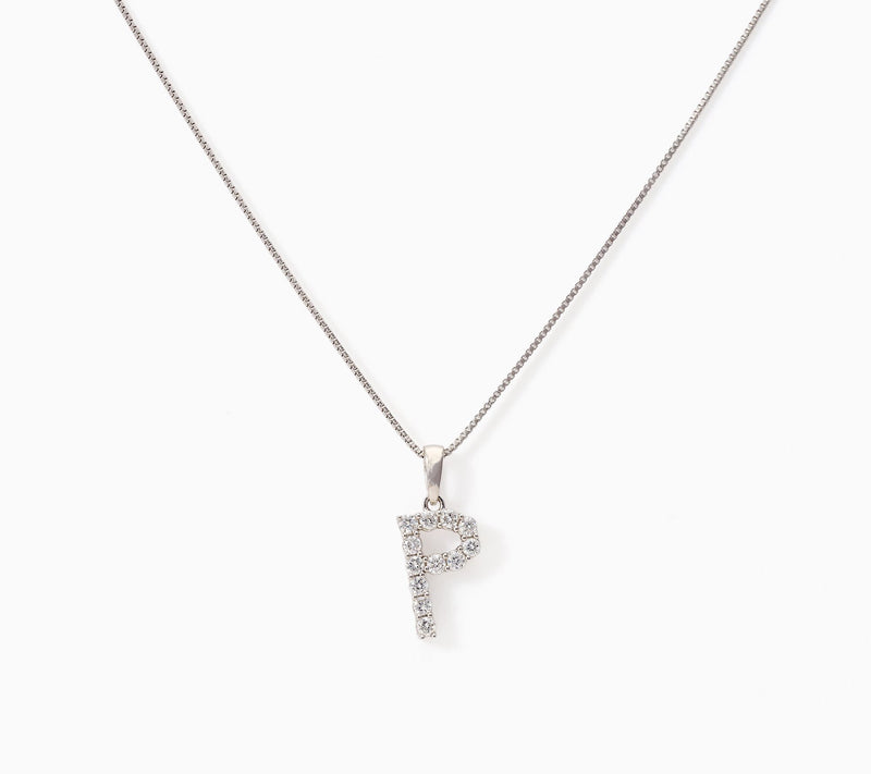 Fire Light Lab Grown Diamond 0.30 cttw Initial Pendant Silver — View 33