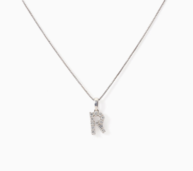 Fire Light Lab Grown Diamond 0.30 cttw Initial Pendant Silver — View 37