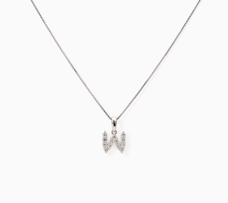 Fire Light Lab Grown Diamond 0.30 cttw Initial Pendant Silver — View 47