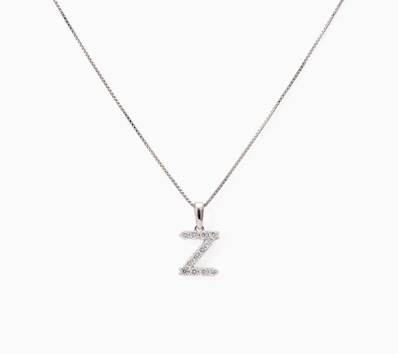 Fire Light Lab Grown Diamond 0.30 cttw Initial Pendant Silver — View 53