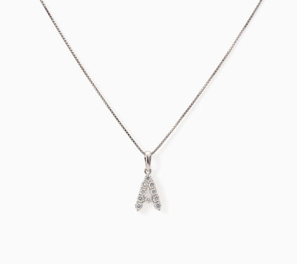 Fire Light Lab Grown Diamond 0.30 cttw Initial Pendant Silver