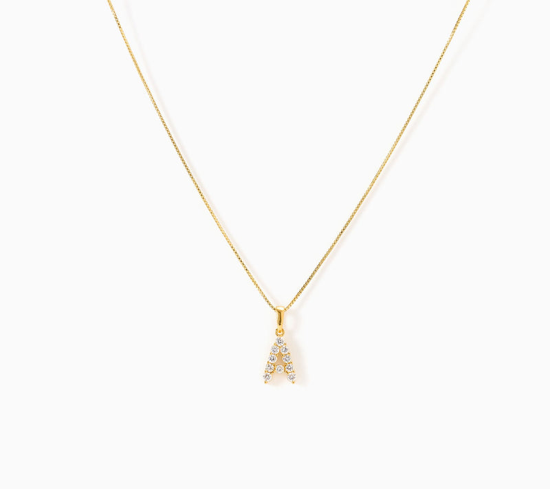 Fire Light Lab Grown Diamond 0.30 cttw Initial Pendant Gold-Plated — Main view