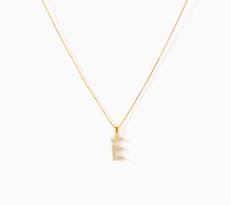 Fire Light Lab Grown Diamond 0.30 cttw Initial Pendant Gold-Plated — View 11