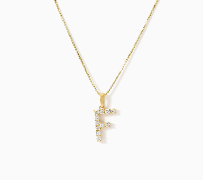 Fire Light Lab Grown Diamond 0.30 cttw Initial Pendant Gold-Plated — View 13