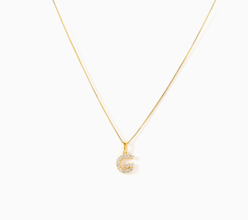 Fire Light Lab Grown Diamond 0.30 cttw Initial Pendant Gold-Plated — View 15