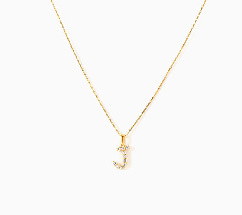 Fire Light Lab Grown Diamond 0.30 cttw Initial Pendant Gold-Plated — View 21