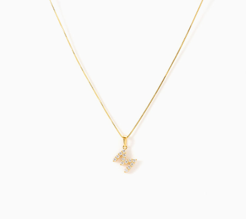 Fire Light Lab Grown Diamond 0.30 cttw Initial Pendant Gold-Plated — View 27
