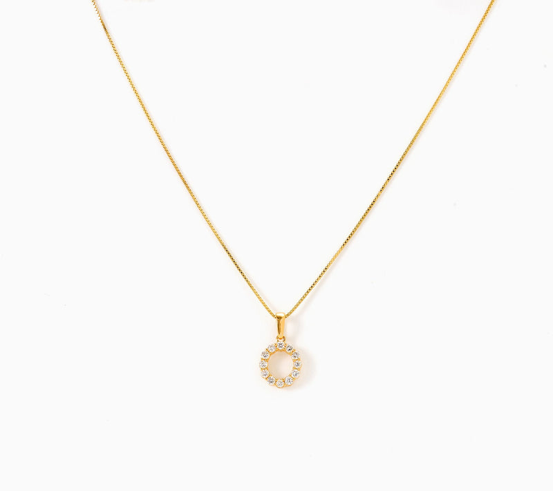 Fire Light Lab Grown Diamond 0.30 cttw Initial Pendant Gold-Plated — View 31