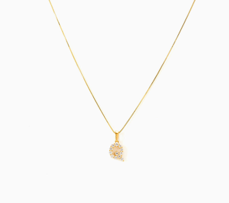 Fire Light Lab Grown Diamond 0.30 cttw Initial Pendant Gold-Plated — View 35