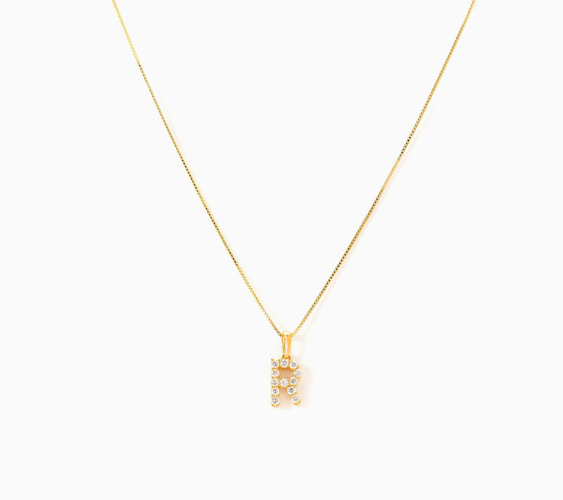 Fire Light Lab Grown Diamond 0.30 cttw Initial Pendant Gold-Plated — View 37