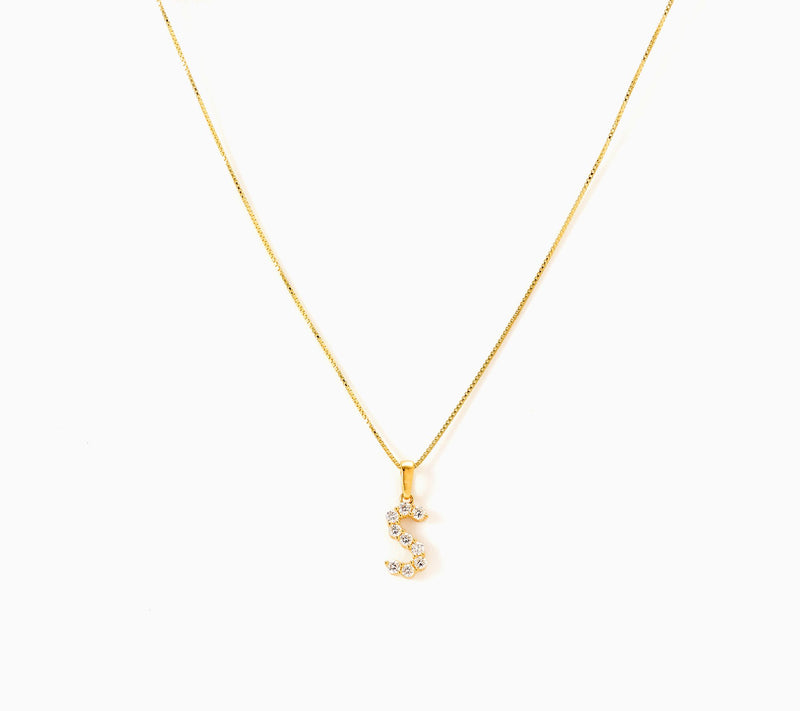 Fire Light Lab Grown Diamond 0.30 cttw Initial Pendant Gold-Plated — View 39