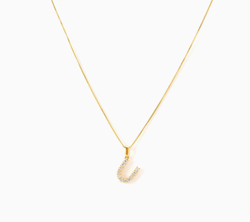 Fire Light Lab Grown Diamond 0.30 cttw Initial Pendant Gold-Plated — View 43