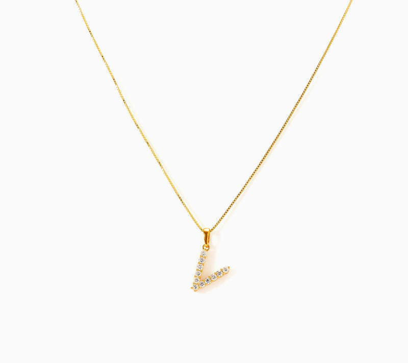 Fire Light Lab Grown Diamond 0.30 cttw Initial Pendant Gold-Plated — View 45