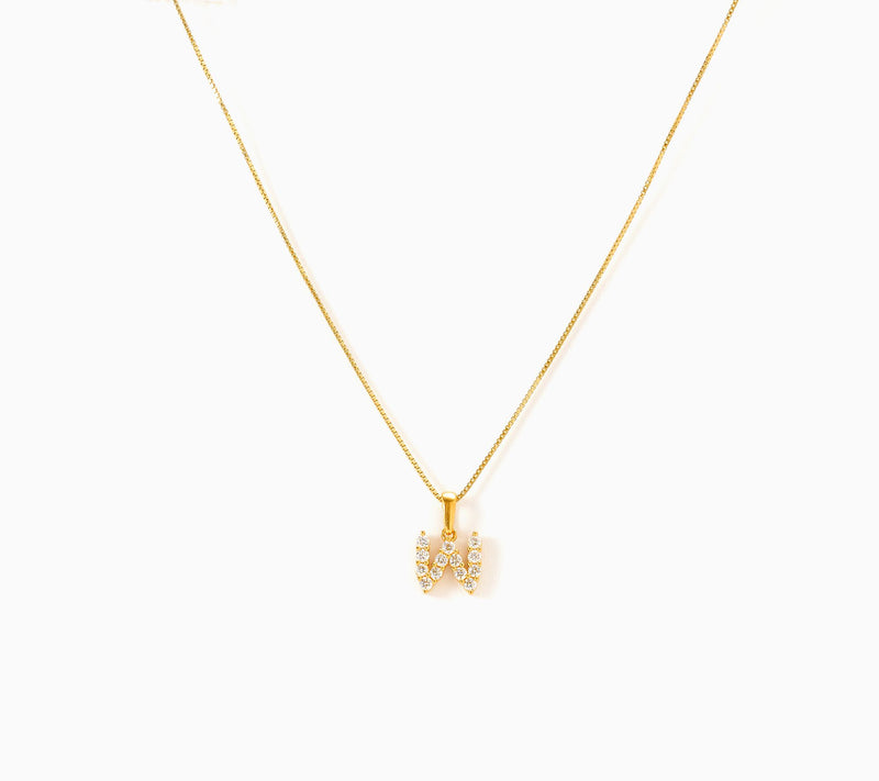 Fire Light Lab Grown Diamond 0.30 cttw Initial Pendant Gold-Plated — View 47
