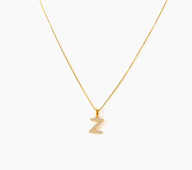 Fire Light Lab Grown Diamond 0.30 cttw Initial Pendant Gold-Plated — View 53