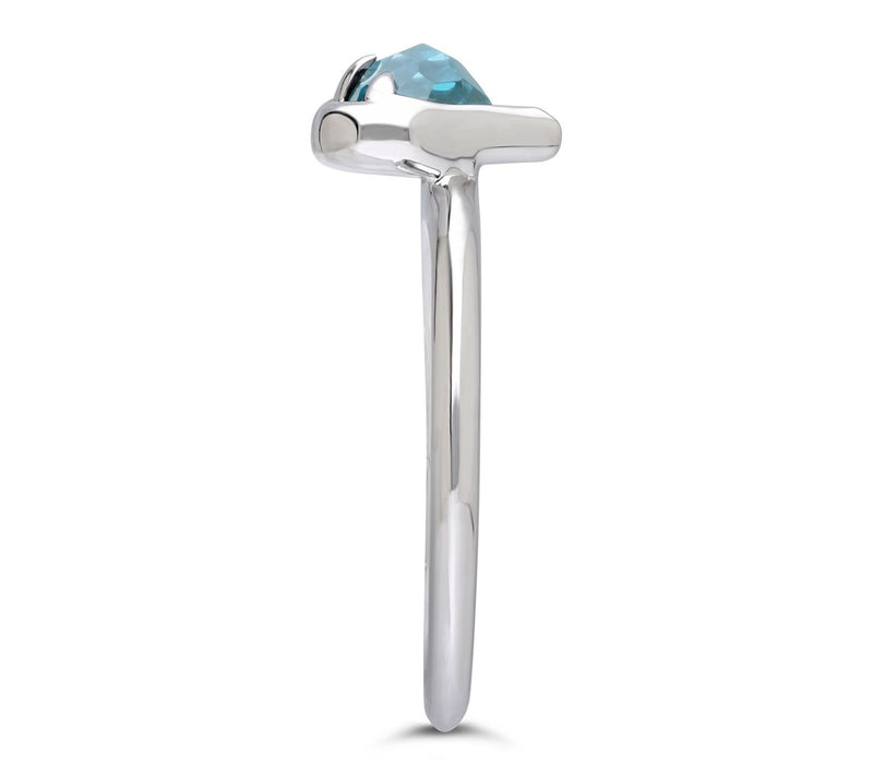 Margo Manhattan Sterling Blue Topaz Sacred Heart Ring Set — View 3
