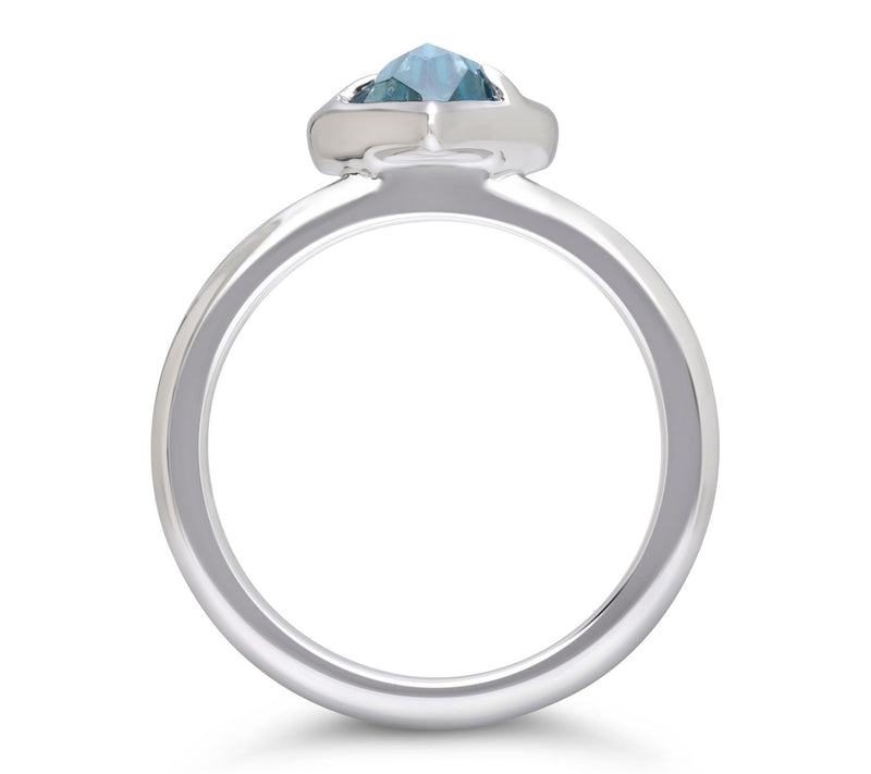 Margo Manhattan Sterling Blue Topaz Sacred Heart Ring Set — View 2