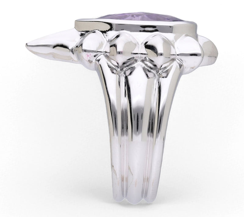 Margo Manhattan Sterling Silver Amethyst Ryan Ring — View 2