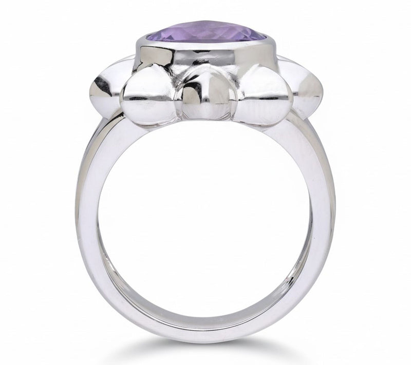 Margo Manhattan Sterling Silver Amethyst Ryan Ring — View 3