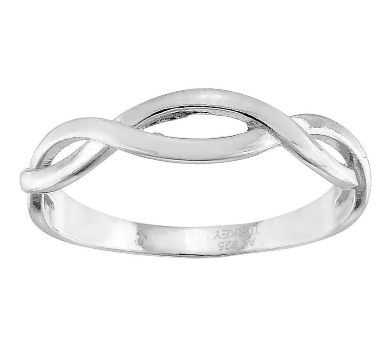 Silver Style Eternity Design Band Ring, Sterling — View 5